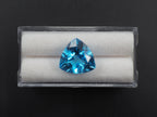 Swiss Blue Topaz AAA+ Faceted Gemstone, Trillion Shape 13.9x13.9 mm