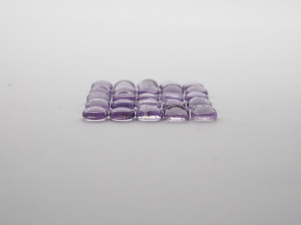Amethyst Cabochon Oval 6x4 mm Approximately 12 Carat, 25 Pieces (GTG-AM-70)