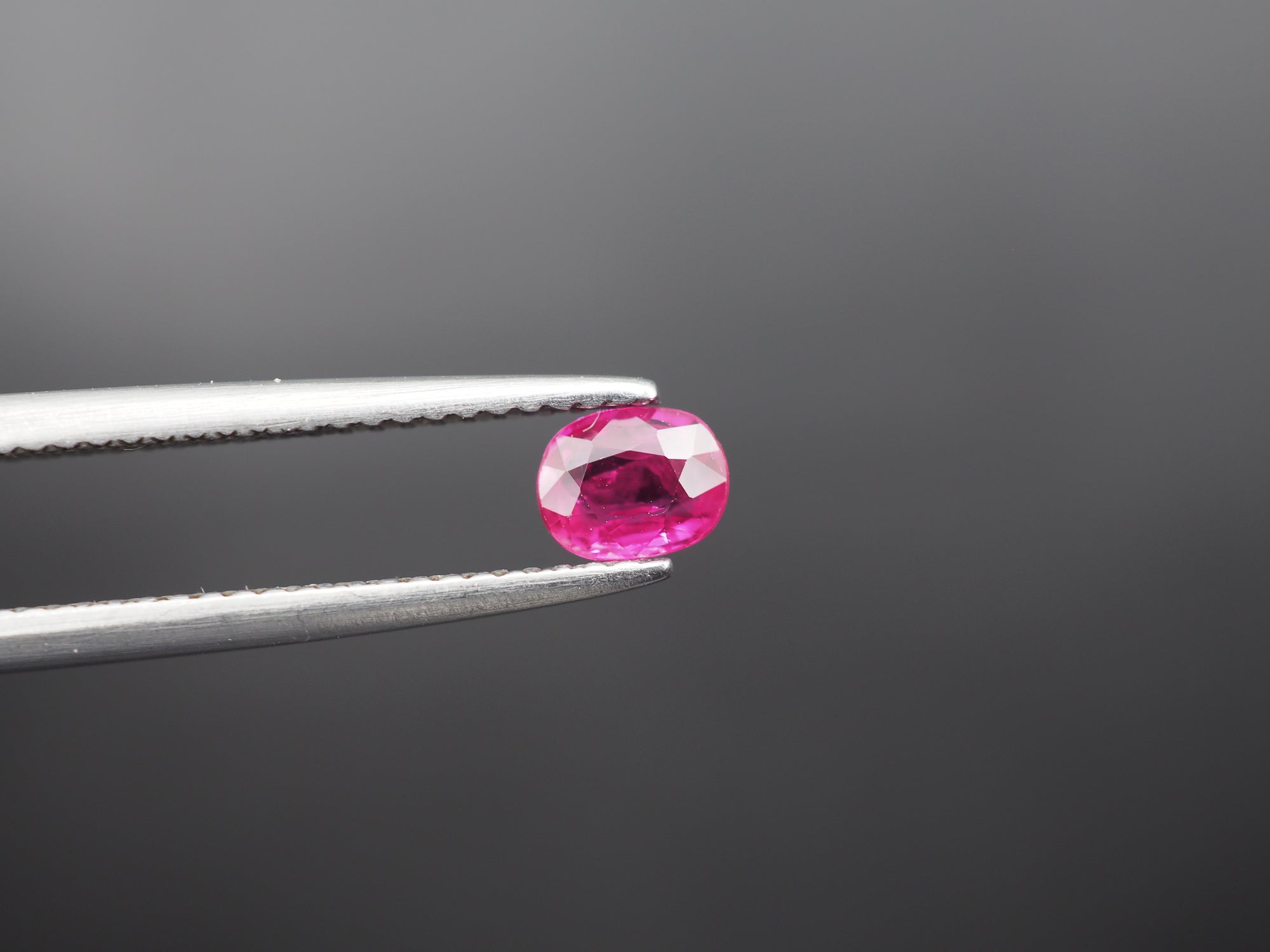 Natural unheated Ruby  Faceted Oval Shape 5.2x4.1x2.4mm  Approximately 0.52 Carat