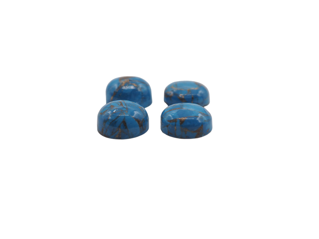 Blue Copper Turquoise, Cabochon 8mm Round Approximately 7 Carat (GTG-BT-22)