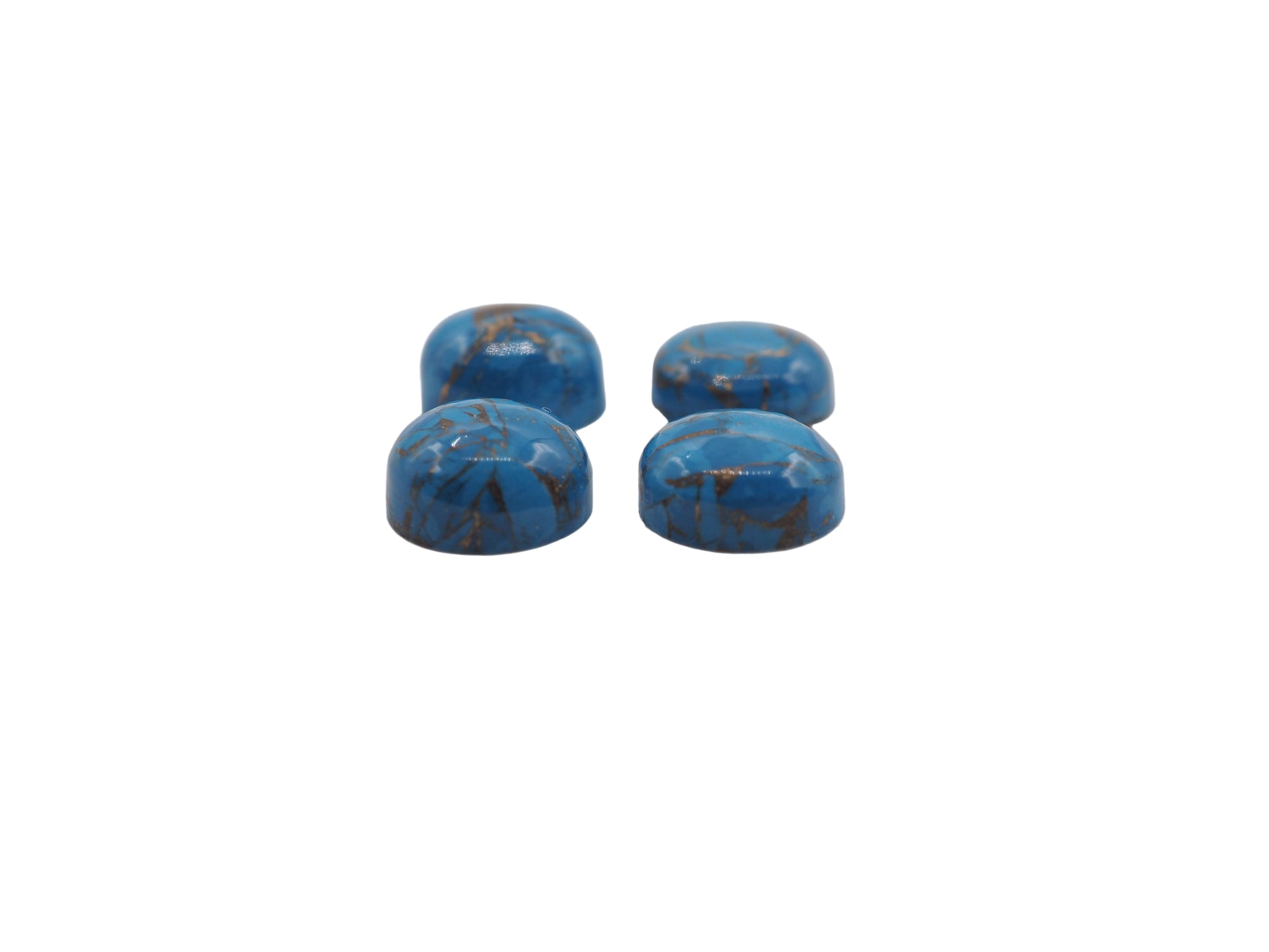 Blue Copper Turquoise, Cabochon 8mm Round Approximately 7 Carat (GTG-BT-22)