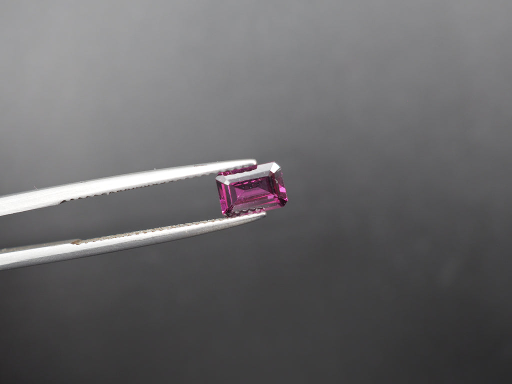 Purple Garnet Faceted Rectangle Shape 7x5 mm Approximately 1.06 Carat