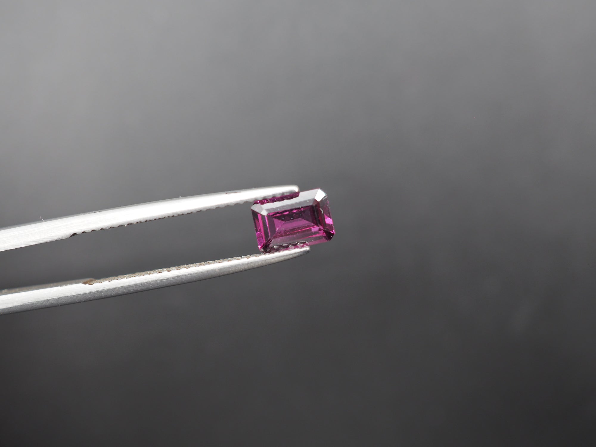 Purple Garnet Faceted Rectangle Shape 7x5 mm Approximately 1.06 Carat