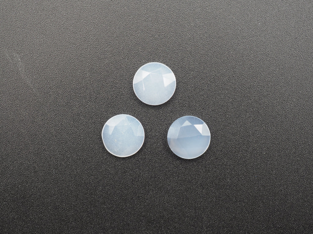 Rose cut Blue Chalcedony 10 mm Approximately 6.1 Carat (GTG-RCBC-5)