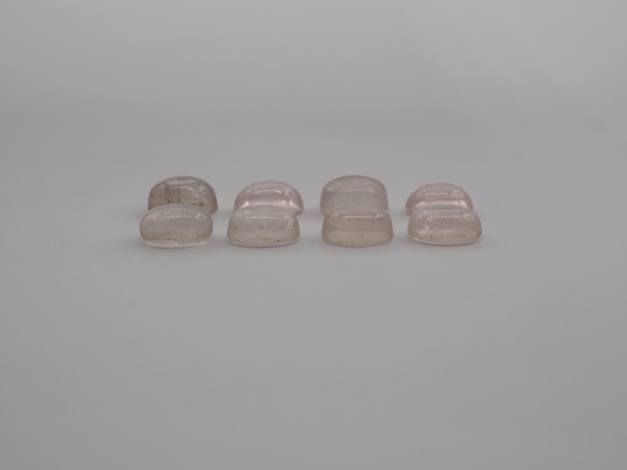 Rose Quartz Cabochon Oval 7x5mm Approximately 7 Carat, 8 Pieces (GTG-RQ-11)