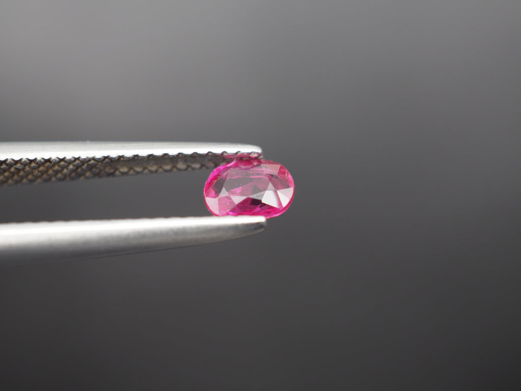 Natural unheated Ruby  Faceted Oval Shape 5.2x4.1x2.4mm  Approximately 0.52 Carat