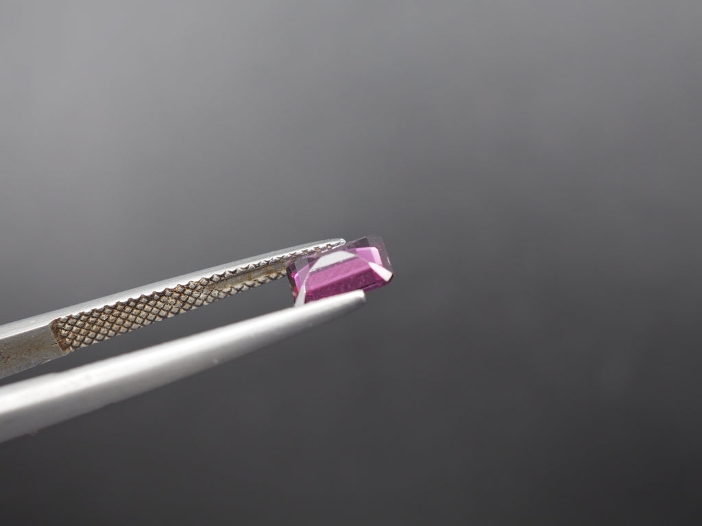 Purple Garnet Faceted Rectangle Shape 7x5 mm Approximately 1.06 Carat
