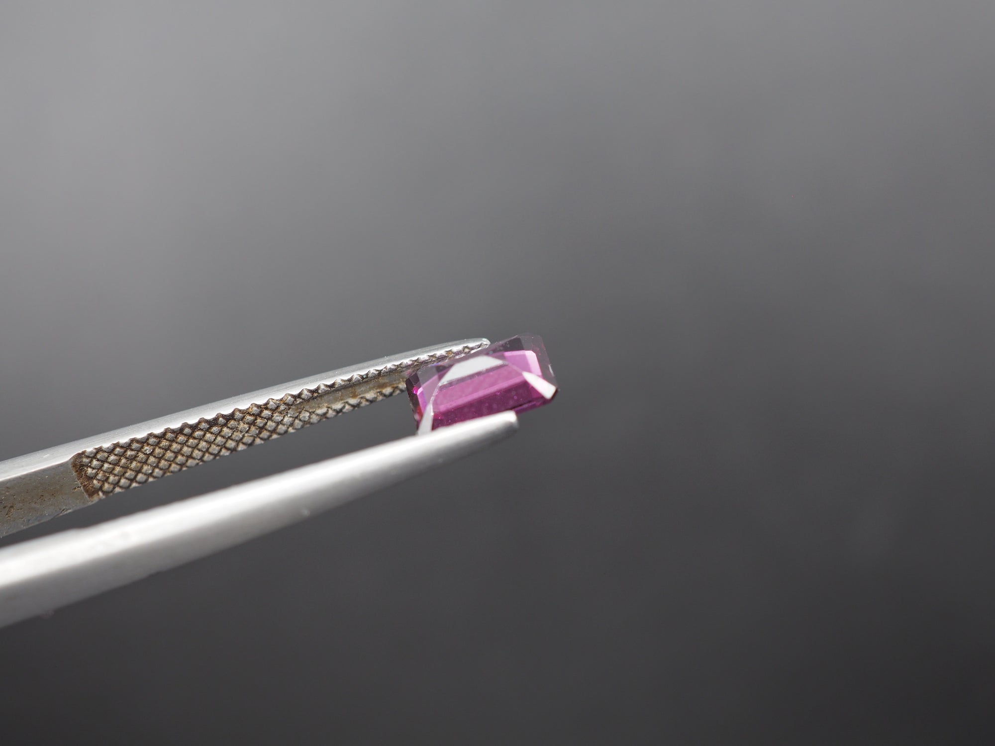 Purple Garnet Faceted Rectangle Shape 7x5 mm Approximately 1.06 Carat