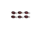 Garnet Bezel 7x5 mm , Single  Connector, Garnet Bezel, Garnet Charm, 925 Sterling Silver(GTG-SBG-13)