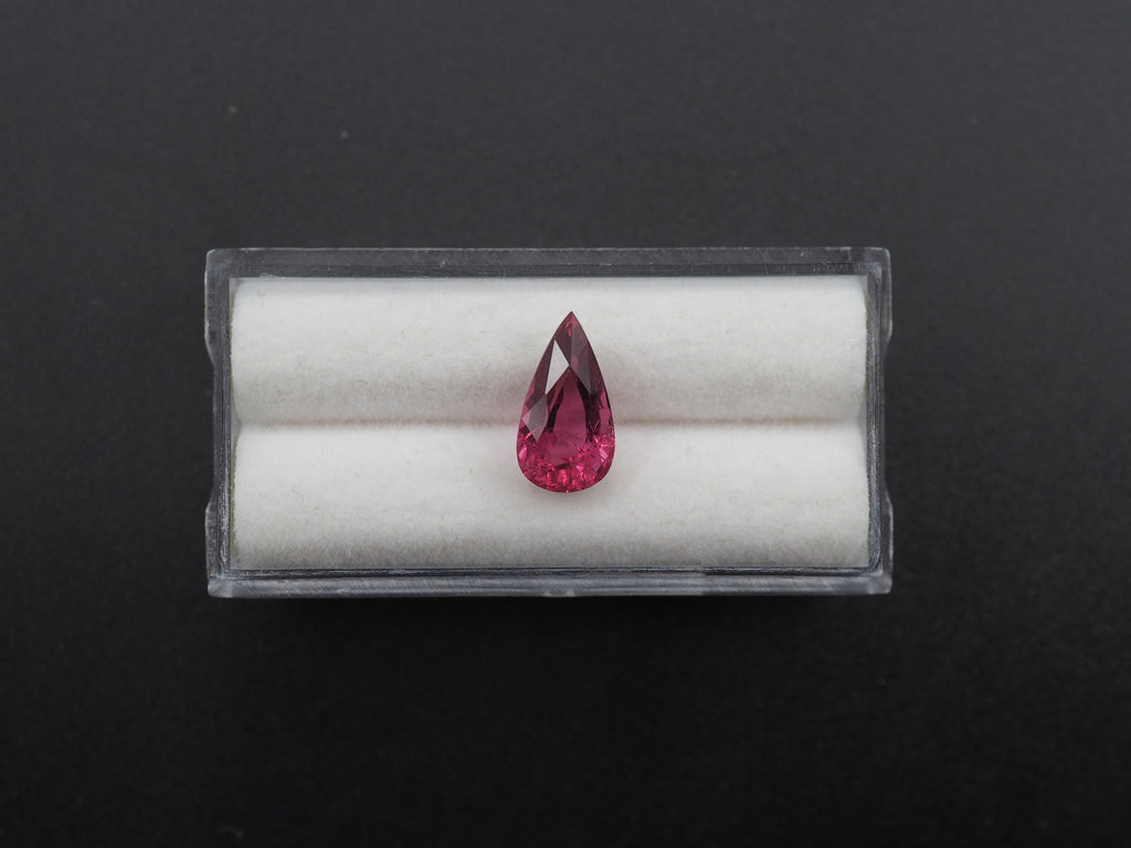 Rubellite  Faceted Pear Shape 12.5 x 7 x 5.8 mm Single Piece Approximately 3.0 Carat