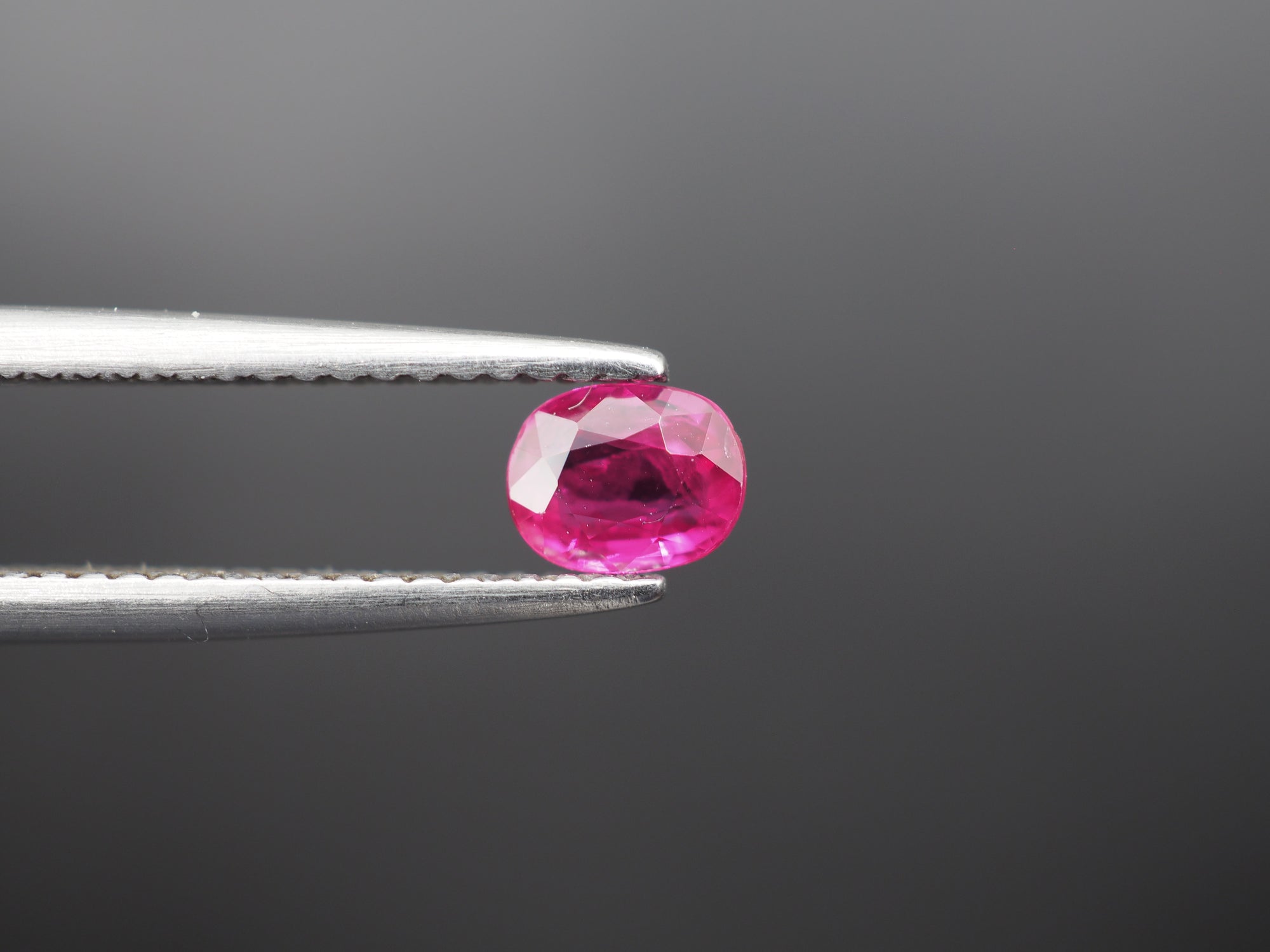 Natural unheated Ruby  Faceted Oval Shape 5.2x4.1x2.4mm  Approximately 0.52 Carat