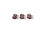 Garnet Bezel 7x5 mm , Single  Connector, Garnet Bezel, Garnet Charm, 925 Sterling Silver(GTG-SBG-13)