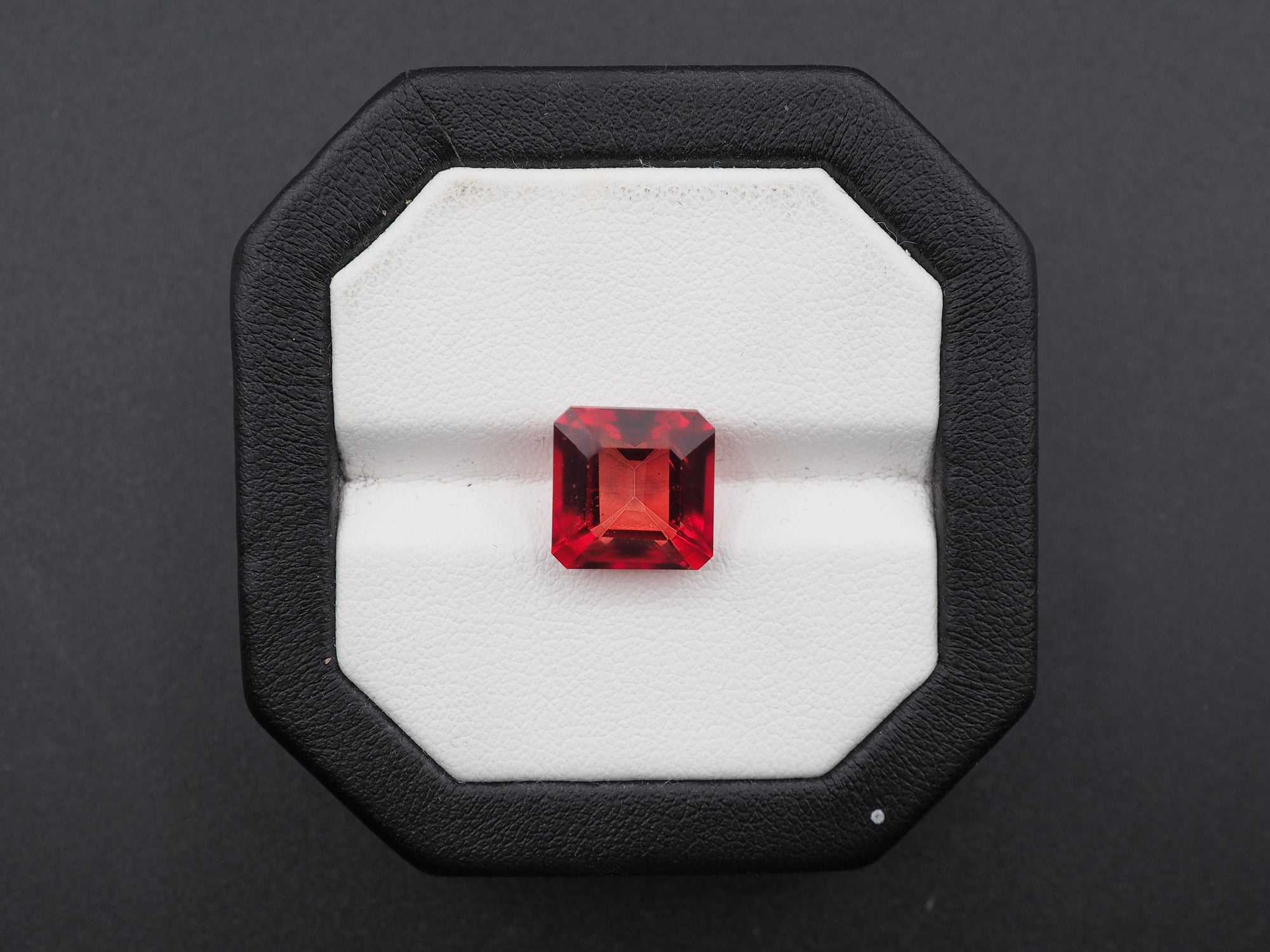 Red Topaz Faceted Emerald Cut 10.9x10.8 mm Approximately 7.78 Carat (GTG-RTO-9)