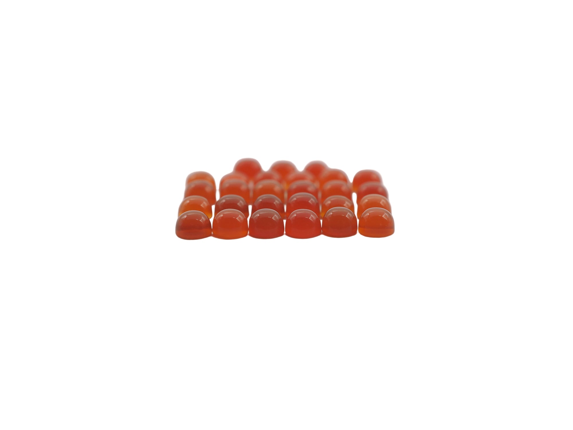 Orange Onyx Round Cabochon 3mm, 27 pieces,  Approximately 3.70 Carat (GTG-O-9)