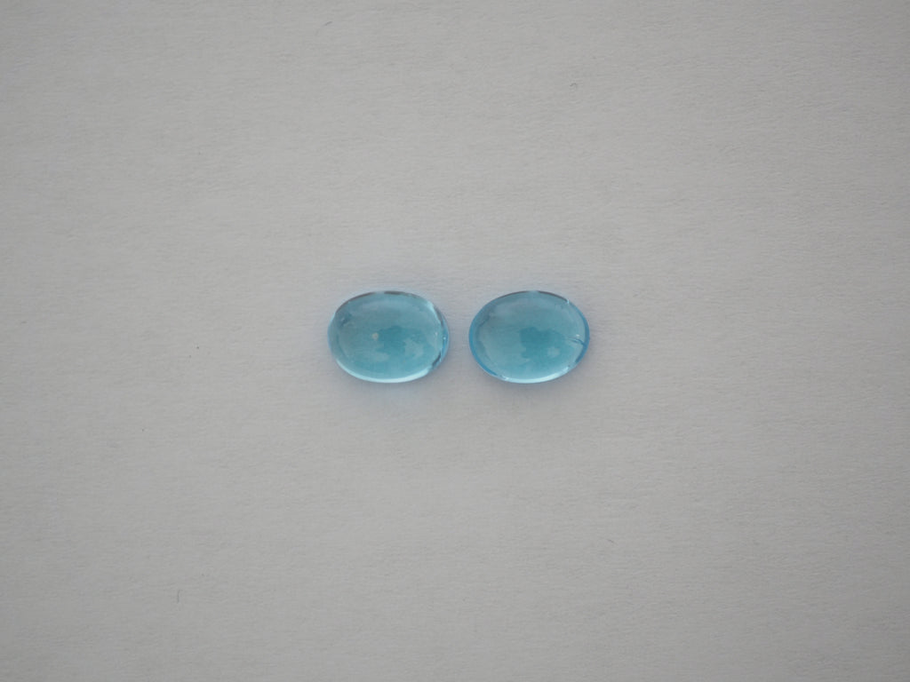 Swiss Blue Topaz Cabochon 8x6 mm