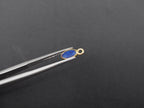 Lapis 18K Gold Filled Bezel 6x4mm, Single Connector, Lapis Charm