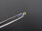 Lapis 18K Gold Filled Bezel 6x4mm, Single Connector, Lapis Charm