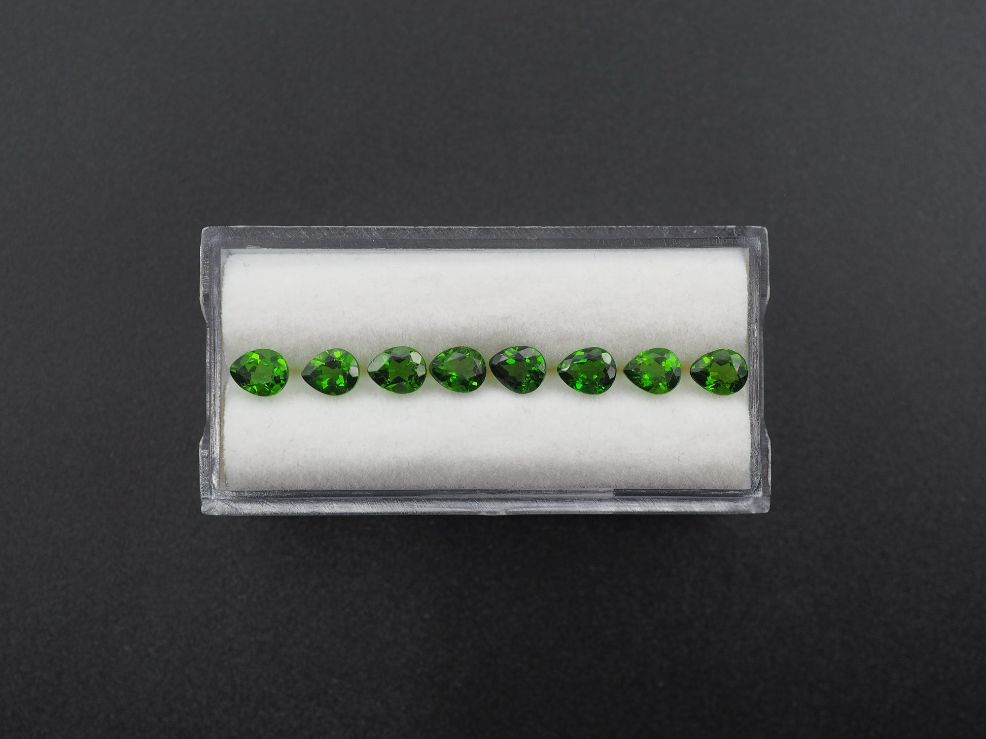 Chrome Diopside Faceted Pear Shape 5x4mm Approximately 2.86 Carat