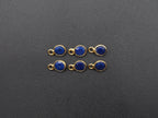 Lapis 18K Gold Filled Bezel 5 mm, Single Connector, Lapis Charm