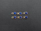 Lapis 18K Gold Filled Bezel 5 mm, Single Connector, Lapis Charm