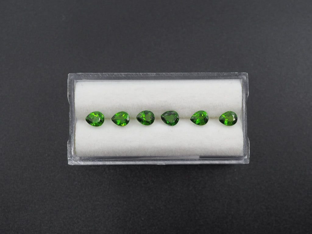 Chrome Diopside Faceted Pear Shape 5x4mm Approximately 2.06 Carat