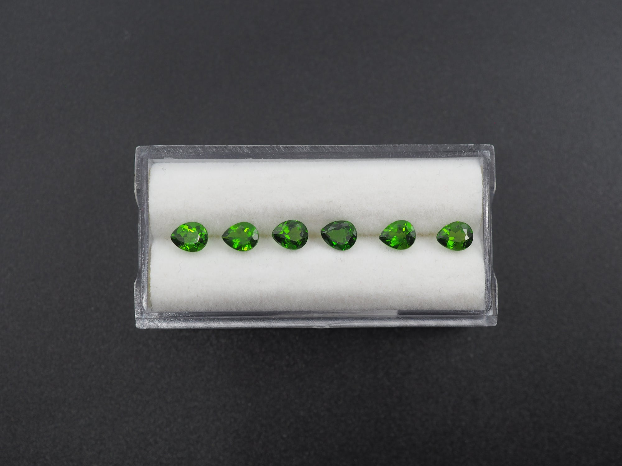 Chrome Diopside Faceted Pear Shape 5x4mm Approximately 2.06 Carat