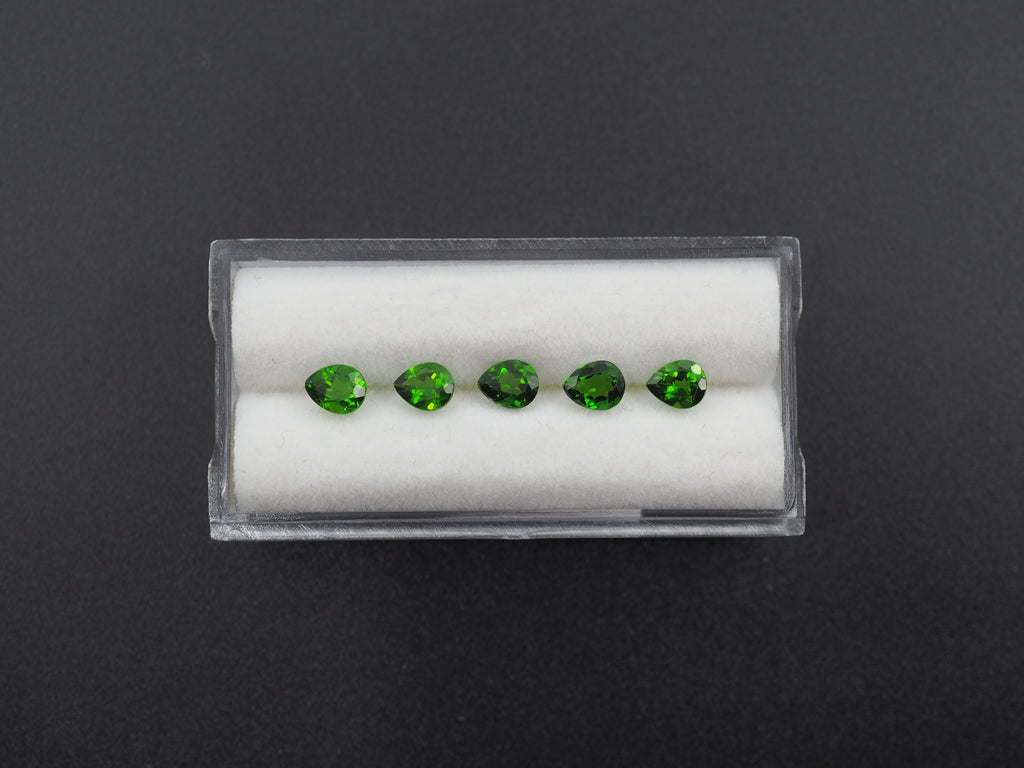 Chrome Diopside Faceted Pear Shape 5x4mm Approximately 1.72 Carat