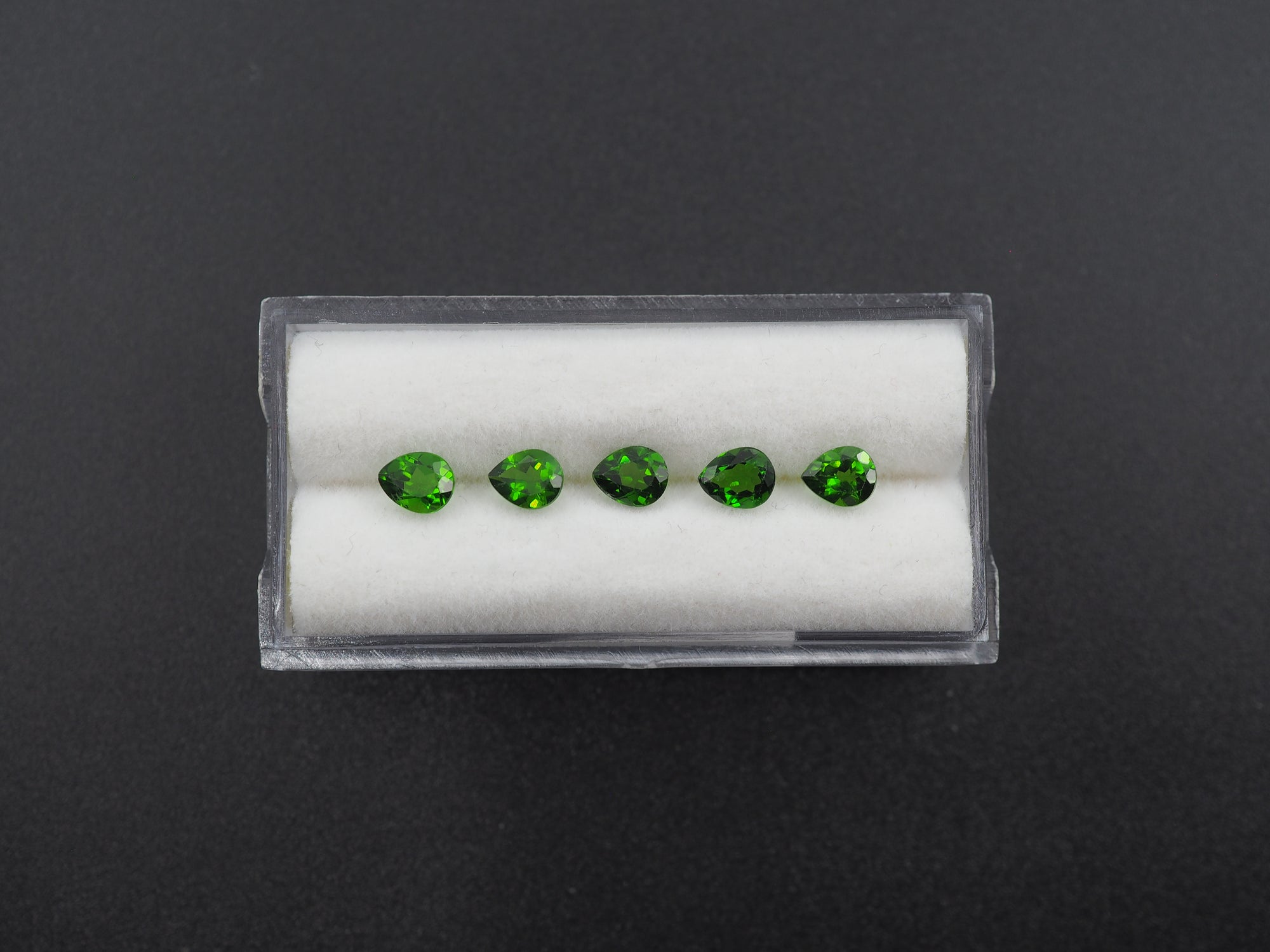 Chrome Diopside Faceted Pear Shape 5x4mm Approximately 1.72 Carat