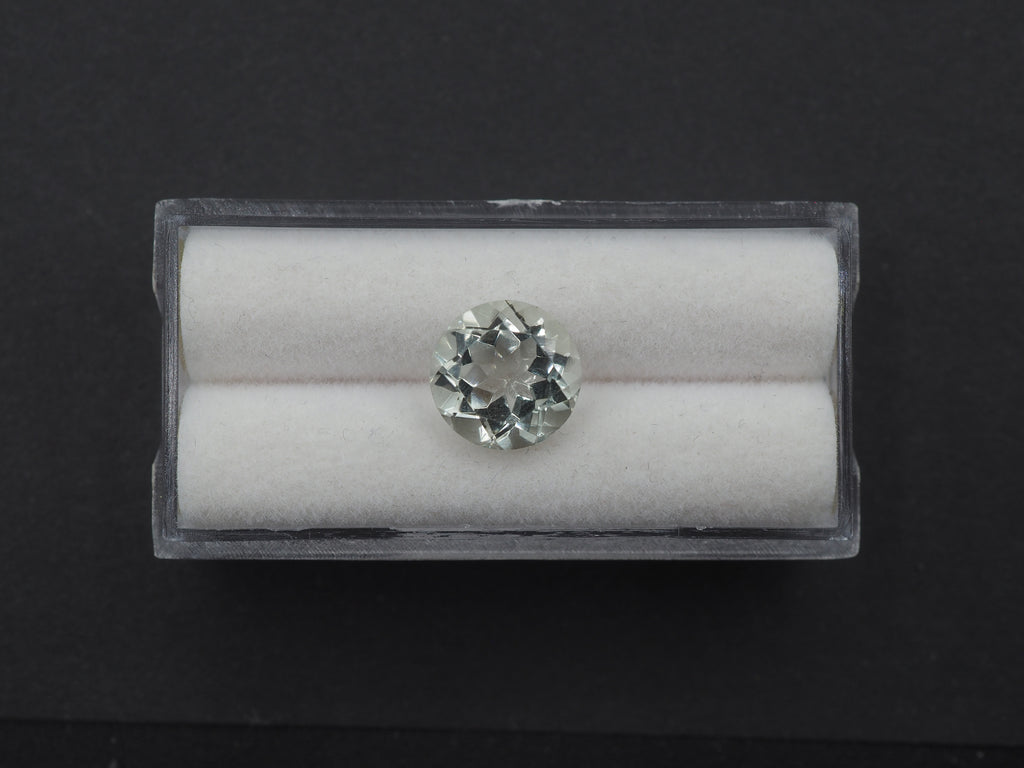 Green Amethyst Faceted 12.1 mm  Single Piece Approximately 6.38 Carat   (GTG-GAM-8)