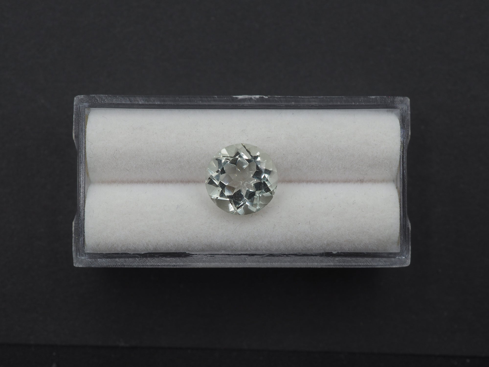 Green Amethyst Faceted 12.1 mm  Single Piece Approximately 6.38 Carat   (GTG-GAM-8)