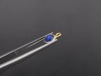 Lapis 18K Gold Filled Bezel 5 mm, Single Connector, Lapis Charm