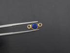 Lapis 18K Gold Filled Bezel 5 mm, Double Connector, Lapis Charm