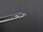 Lapis 18K Gold Filled Bezel 5 mm, Double Connector, Lapis Charm