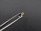 Black Onyx 18K Gold Filled Bezel 6 mm, Single Connector, Onyx Charm