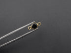 Black Onyx 18K Gold Filled Bezel 6 mm, Double Connector, Onyx Charm