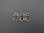Amethyst 18K Gold Filled Bezel 5 mm, Single Connector, Amethyst Charm