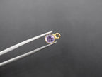 Amethyst 18K Gold Filled Bezel 5 mm, Single Connector, Amethyst Charm