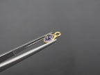 Amethyst 18K Gold Filled Bezel 5 mm, Single Connector, Amethyst Charm