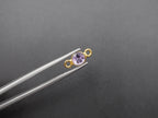 Amethyst 18K Gold Filled Bezel 5 mm, Double Connector, Amethyst Charm