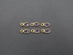 Amethyst 18K Gold Filled Bezel 6x4 mm, Single Connector, Amethyst Charm