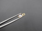 Amethyst 18K Gold Filled Bezel 6x4 mm, Single Connector, Amethyst Charm