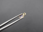 Amethyst 18K Gold Filled Bezel 6x4 mm, Single Connector, Amethyst Charm