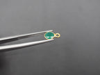 Green Onyx 18K Gold Filled Bezel 5.5 mm, Single Connector Onyx Charm