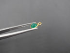 Green Onyx 18K Gold Filled Bezel 5.5 mm, Single Connector Onyx Charm