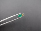 Green Onyx 18K Gold Filled Bezel 6x4 mm, Single Connector Onyx Charm