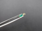 Green Onyx 18K Gold Filled Bezel 6x4 mm, Single Connector Onyx Charm
