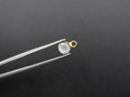 Rainbow Moonstone 18K Gold Filled Bezel 5 mm, Single Connector, Moonstone Charm