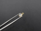 Rainbow Moonstone 18K Gold Filled Bezel 5 mm, Single Connector, Moonstone Charm