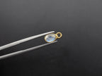 Rainbow Moonstone 18K Gold Filled Bezel 6x4 mm, Single Connector, Rainbow Moonstone Charm