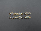 Labradorite 18K Gold Filled Bezel 6x4 mm, Double Connector, Labradorite Charm